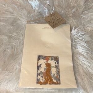 Abstract Art Stationary with Orange and White Accents